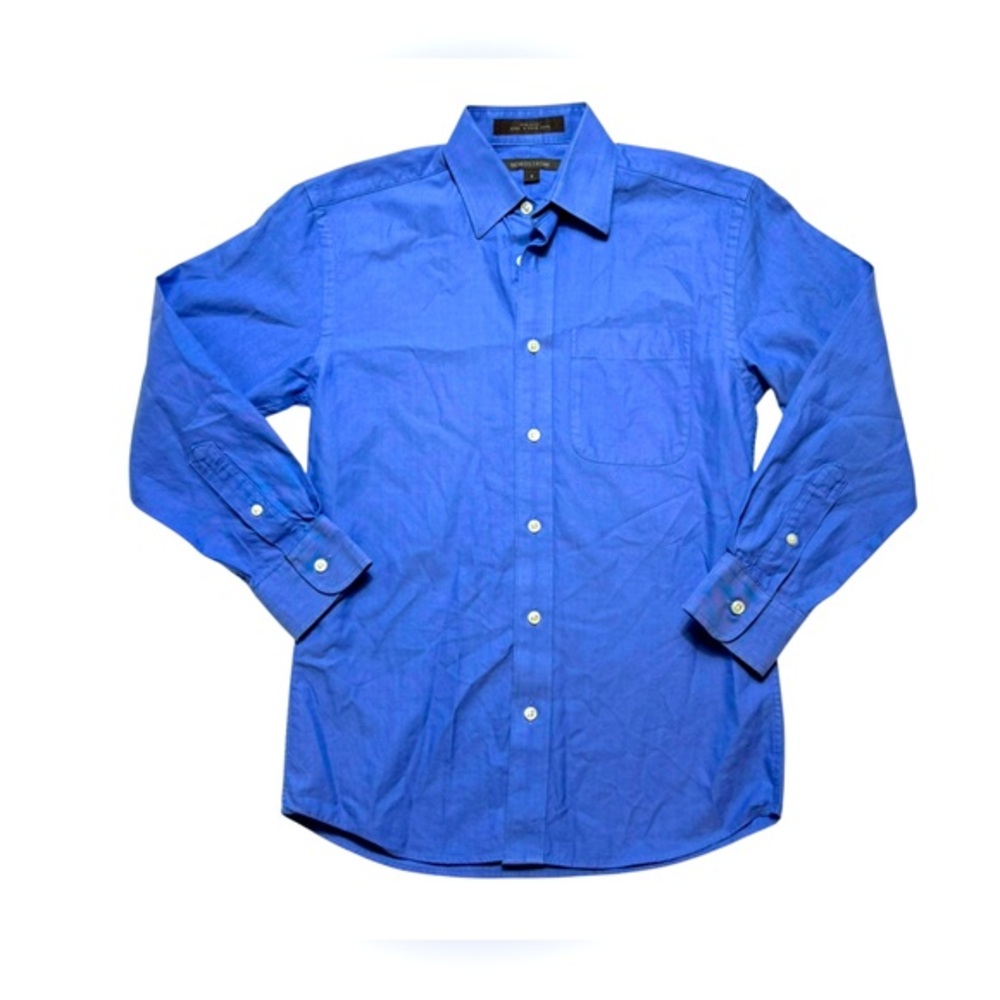 Nordstrom Button Down Long Sleeve Shirt in Blue Size 8 Boy‎